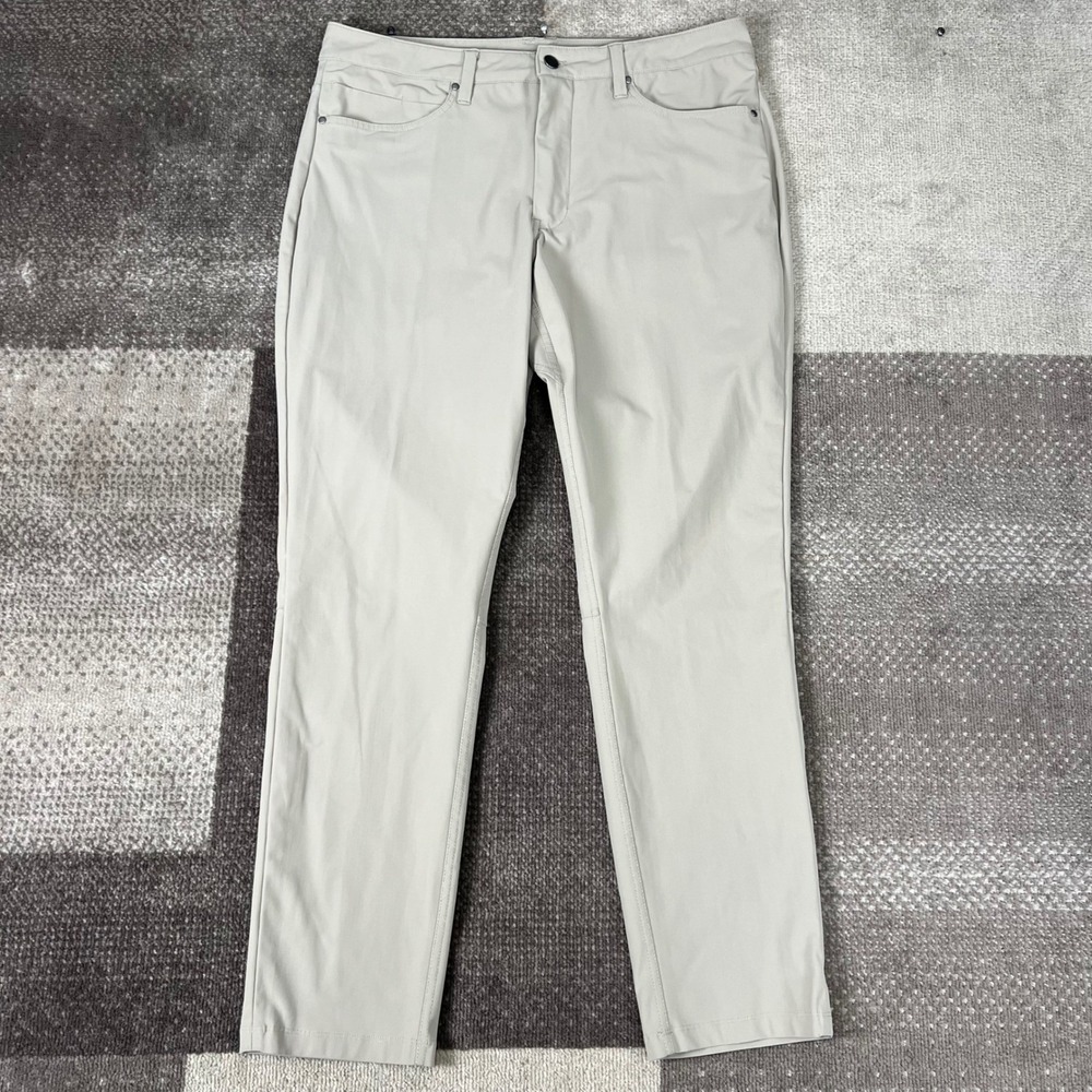 Cuts Apparel Mens Slim Fit Chino Pants Light Khaki 34x32